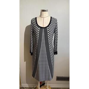 Calvin Klein Black and White Dress Women's‎ M
